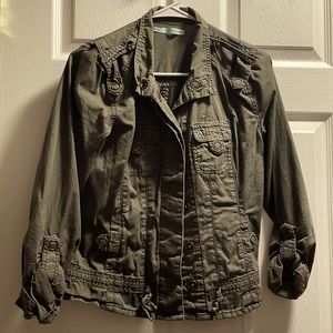 Cute Olive Green Cargo Jacket